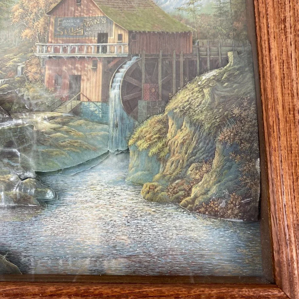 Vintage Doug Tope 3D Relief Shadow Box Sullivan's Milling Co Framed